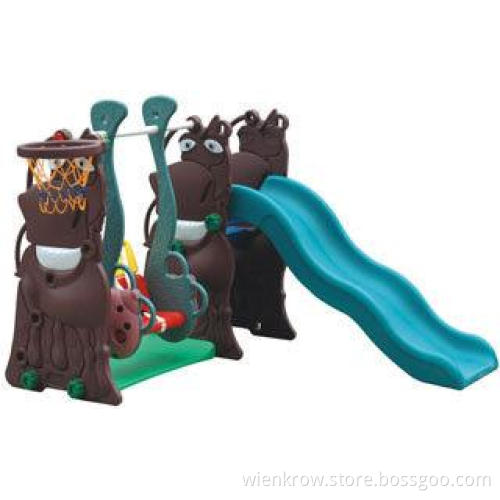Kids Outdoor Commercial Plastic Playground Slide Equipments